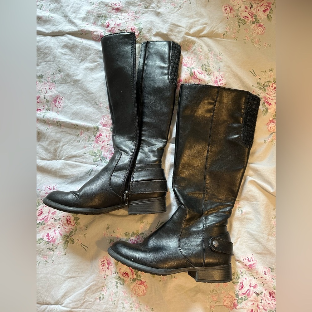 Tall black boots
